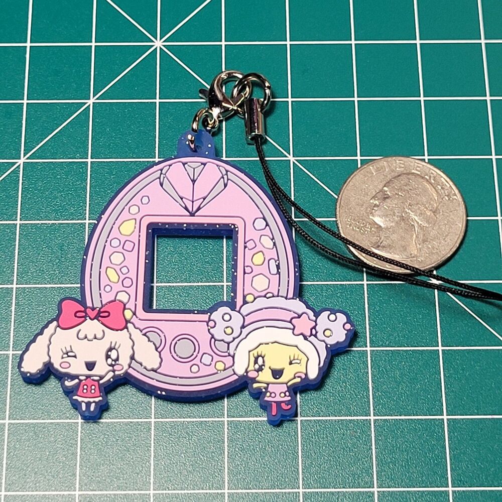 Yumemitchi & Kiraritchi - Tamagotchi Pink Glitter Rubber Charm